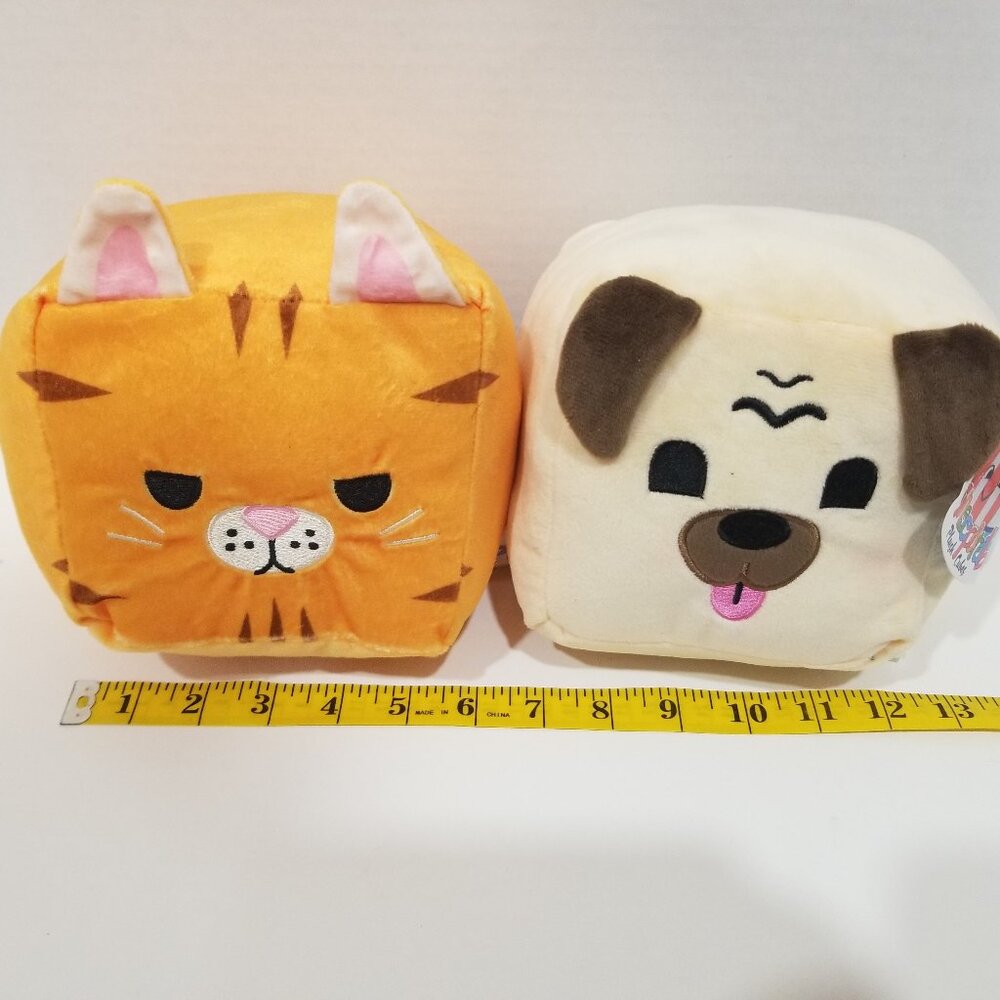 Inseparables Plush Cubes Cat and Dog, NWT - Picture 6 of 15